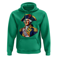 George Washington Patriotic History Graphic Hoodie Liberty Looks Good On Me 4th of July Founding Father Humor