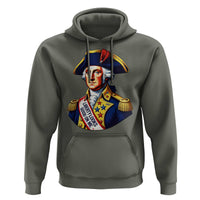George Washington Patriotic History Graphic Hoodie Liberty Looks Good On Me 4th of July Founding Father Humor