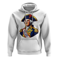 George Washington Patriotic History Graphic Hoodie Liberty Looks Good On Me 4th of July Founding Father Humor