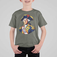 George Washington Patriotic History Graphic T Shirt For Kid Liberty Looks Good On Me 4th of July Founding Father Humor