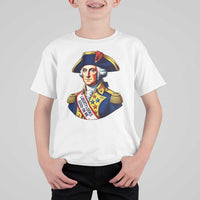 George Washington Patriotic History Graphic T Shirt For Kid Liberty Looks Good On Me 4th of July Founding Father Humor