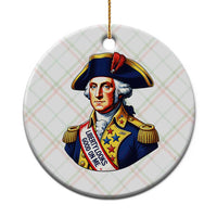 George Washington Patriotic History Graphic Ceramic Ornament Liberty Looks Good On Me 4th of July Founding Father Humor