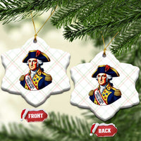 George Washington Patriotic History Graphic Ceramic Ornament Liberty Looks Good On Me 4th of July Founding Father Humor