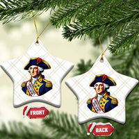 George Washington Patriotic History Graphic Ceramic Ornament Liberty Looks Good On Me 4th of July Founding Father Humor