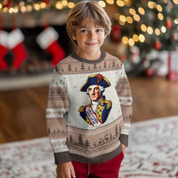 George Washington Patriotic History Graphic Ugly Christmas Sweater Liberty Looks Good On Me 4th of July Founding Father Humor