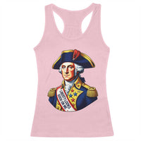 George Washington Patriotic History Graphic Racerback Tank Top Liberty Looks Good On Me 4th of July Founding Father Humor