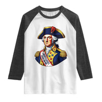 George Washington Patriotic History Graphic Raglan Shirt Liberty Looks Good On Me 4th of July Founding Father Humor
