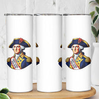 George Washington Patriotic History Graphic Skinny Tumbler Liberty Looks Good On Me 4th of July Founding Father Humor