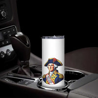 George Washington Patriotic History Graphic Skinny Tumbler Liberty Looks Good On Me 4th of July Founding Father Humor