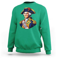 George Washington Patriotic History Graphic Sweatshirt Liberty Looks Good On Me 4th of July Founding Father Humor
