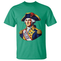 George Washington Patriotic History Graphic T Shirt Liberty Looks Good On Me 4th of July Founding Father Humor