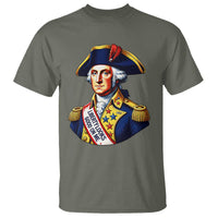 George Washington Patriotic History Graphic T Shirt Liberty Looks Good On Me 4th of July Founding Father Humor