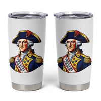 George Washington Patriotic History Graphic Tumbler Cup Liberty Looks Good On Me 4th of July Founding Father Humor