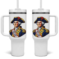George Washington Patriotic History Graphic Tumbler With Handle Liberty Looks Good On Me 4th of July Founding Father Humor