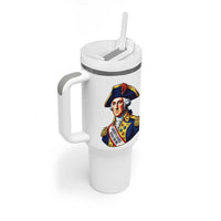 George Washington Patriotic History Graphic Tumbler With Handle Liberty Looks Good On Me 4th of July Founding Father Humor