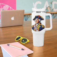 George Washington Patriotic History Graphic Tumbler With Handle Liberty Looks Good On Me 4th of July Founding Father Humor