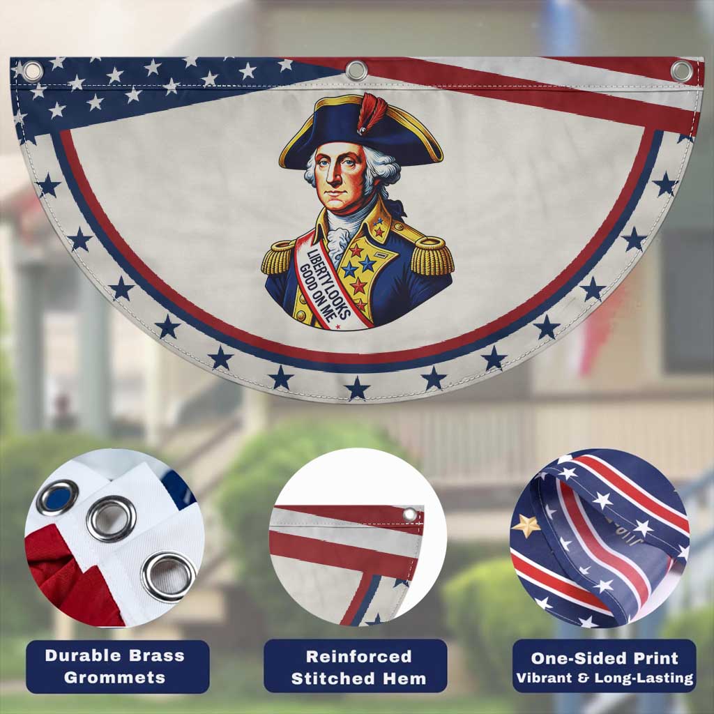 George Washington History Graphic Patriotic Fan Flag Liberty Looks Good On Me 4th of July Founding Father Humor