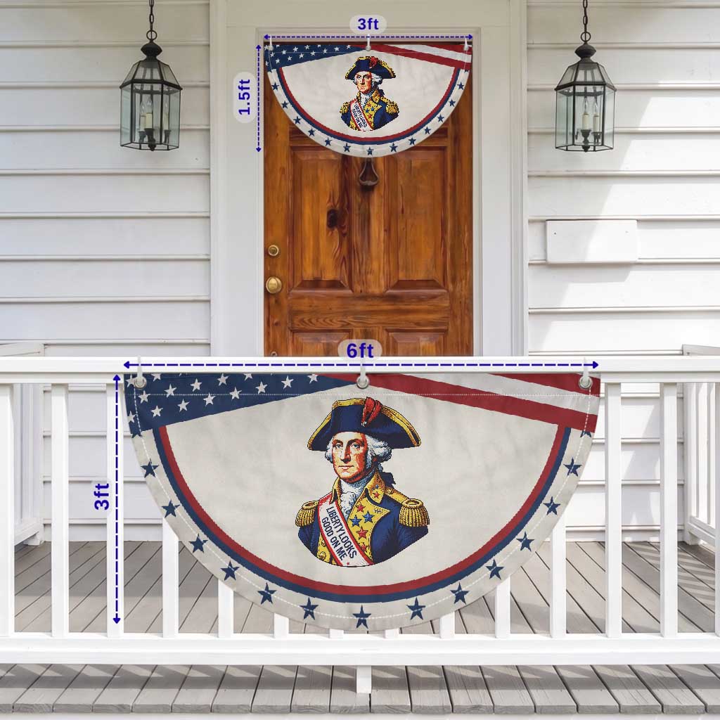 George Washington History Graphic Patriotic Fan Flag Liberty Looks Good On Me 4th of July Founding Father Humor