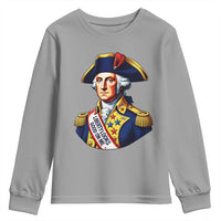 George Washington Patriotic History Graphic Youth Sweatshirt Liberty Looks Good On Me 4th of July Founding Father Humor