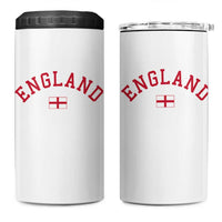 Vintage England Flag Pride 4 in 1 Can Cooler Tumbler Patriotic St Georges Cross Heritage