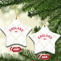 Vintage England Flag Pride Ceramic Ornament Patriotic St Georges Cross Heritage
