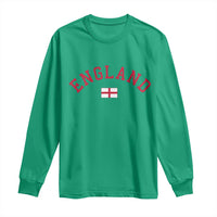 Vintage England Flag Pride Long Sleeve Shirt Patriotic St Georges Cross Heritage