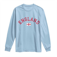 Vintage England Flag Pride Long Sleeve Shirt Patriotic St Georges Cross Heritage