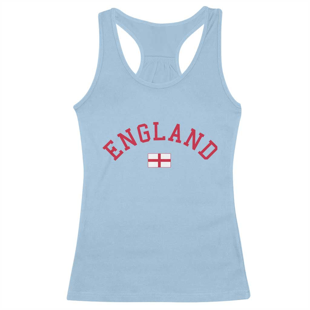 Vintage England Flag Pride Racerback Tank Top Patriotic St Georges Cross Heritage