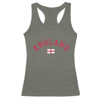 Vintage England Flag Pride Racerback Tank Top Patriotic St Georges Cross Heritage