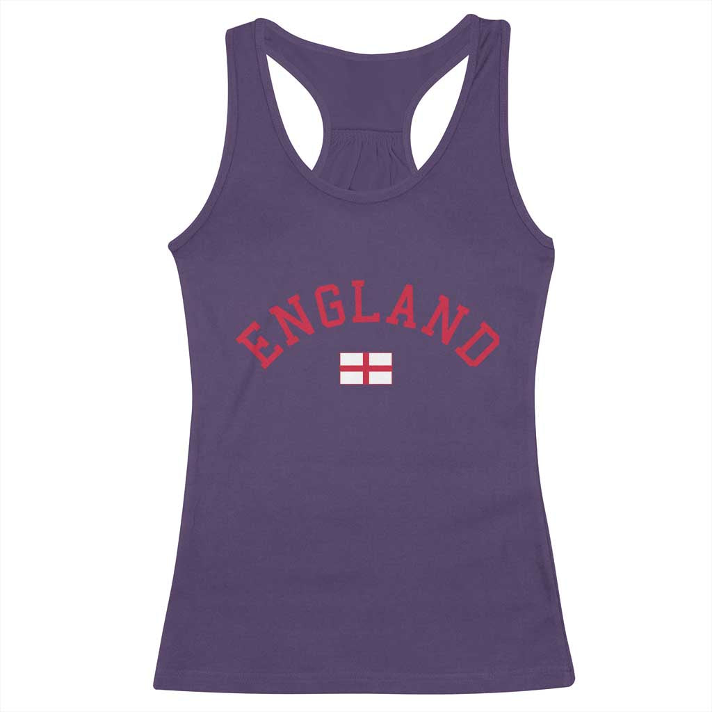 Vintage England Flag Pride Racerback Tank Top Patriotic St Georges Cross Heritage