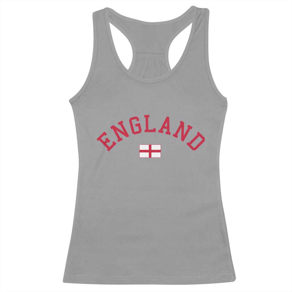 Vintage England Flag Pride Racerback Tank Top Patriotic St Georges Cross Heritage