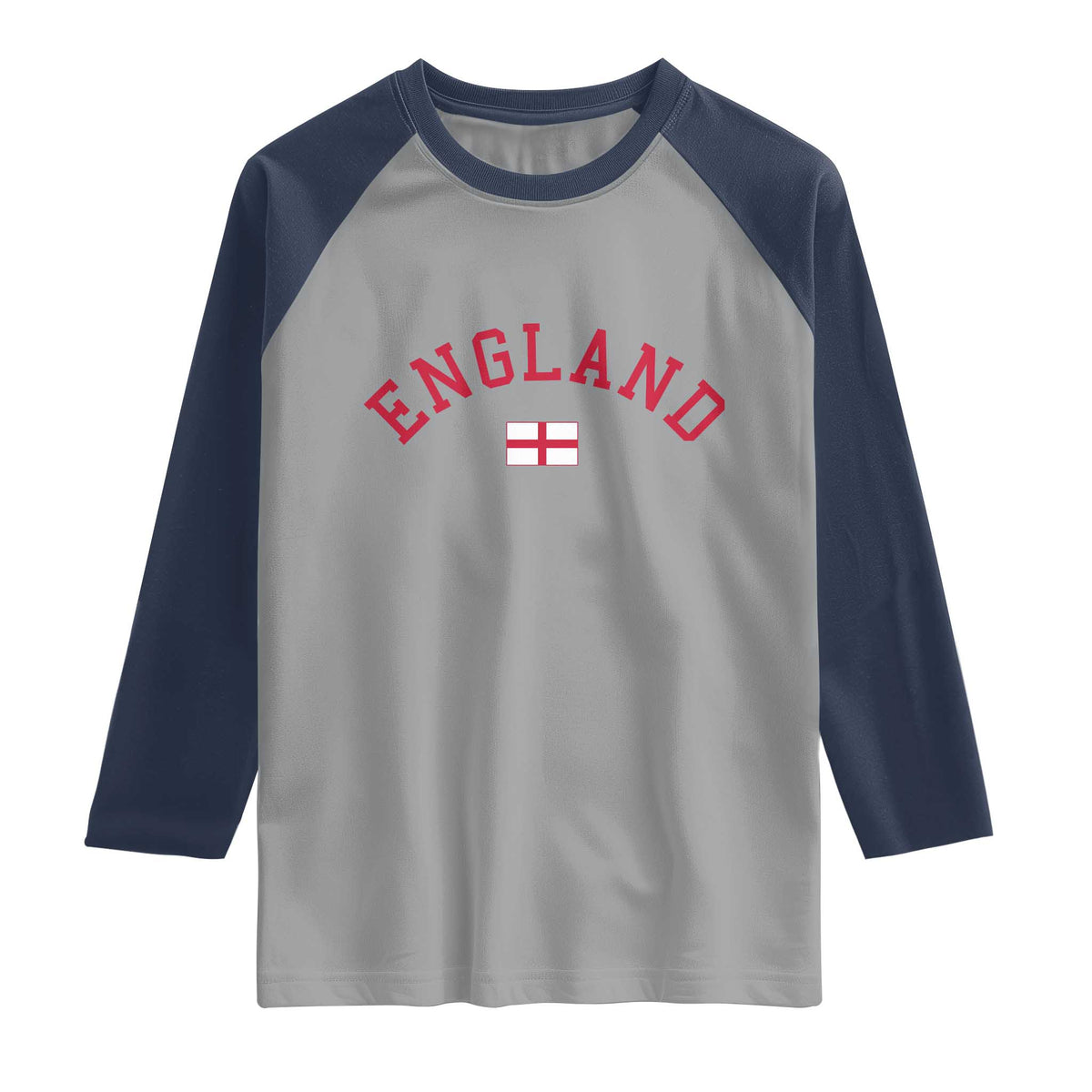 Vintage England Flag Pride Raglan Shirt Patriotic St Georges Cross Heritage