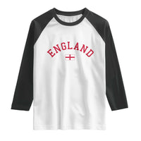 Vintage England Flag Pride Raglan Shirt Patriotic St Georges Cross Heritage