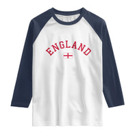 Vintage England Flag Pride Raglan Shirt Patriotic St Georges Cross Heritage