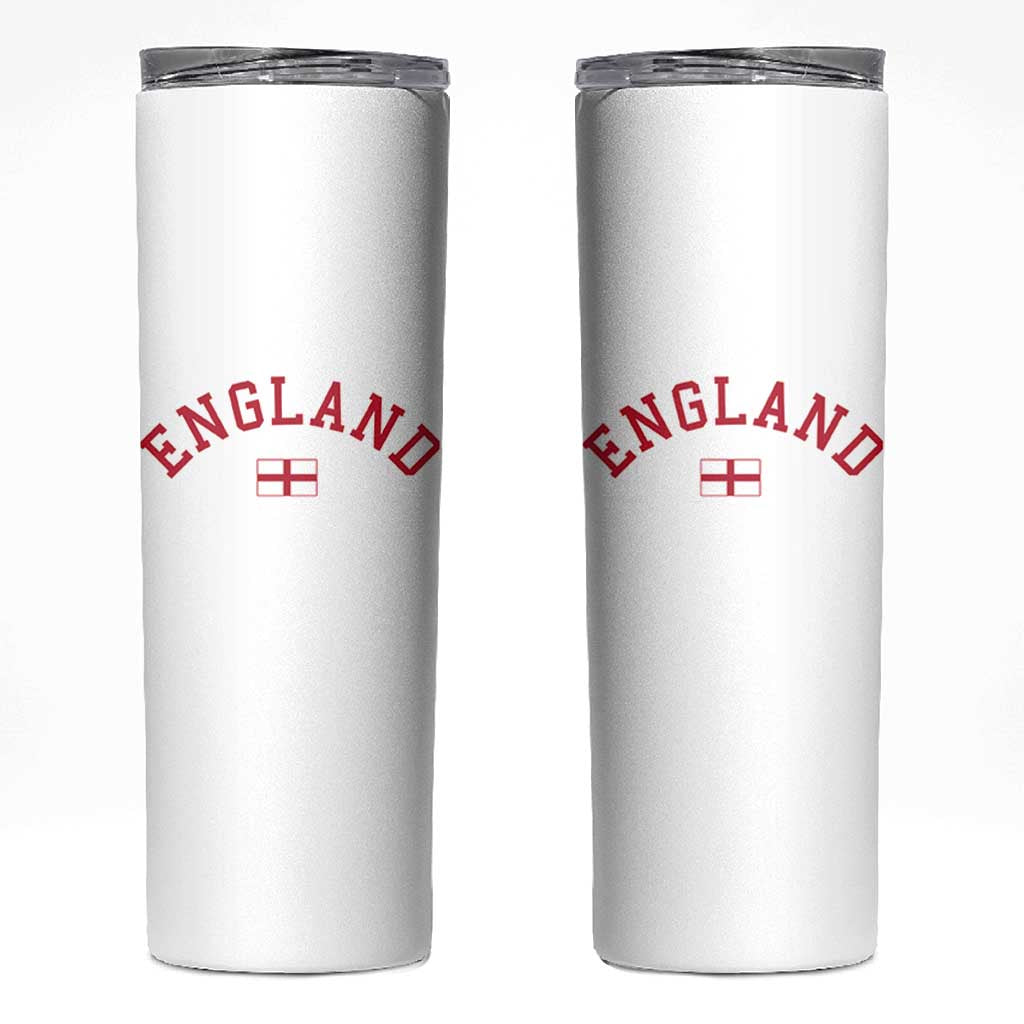 Vintage England Flag Pride Skinny Tumbler Patriotic St Georges Cross Heritage