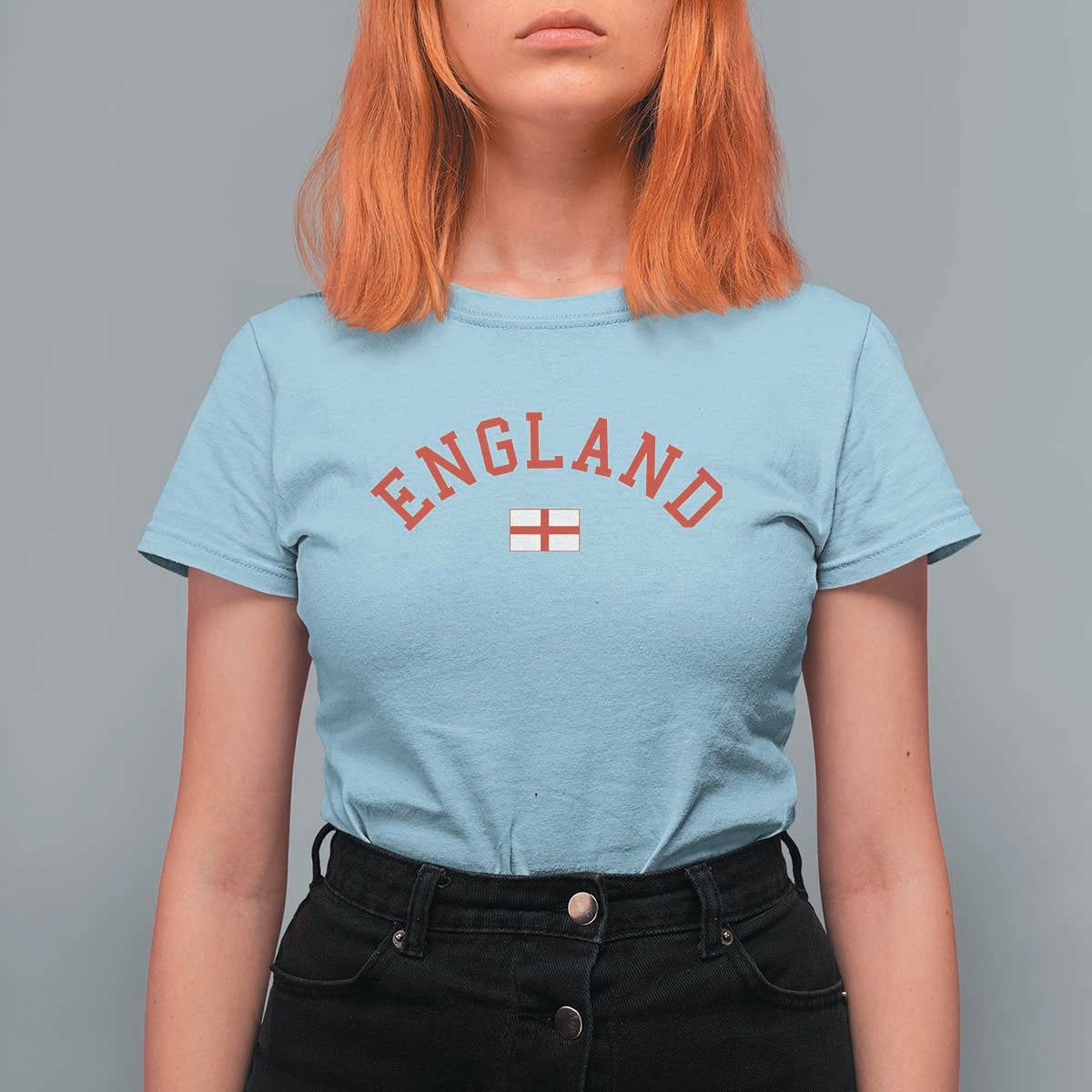 Vintage England Flag Pride T Shirt For Women Patriotic St Georges Cross Heritage