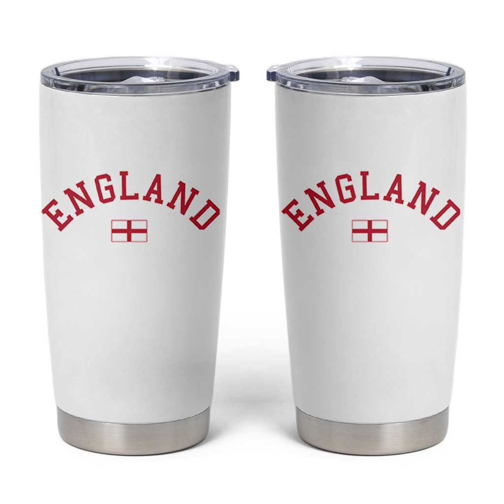Vintage England Flag Pride Tumbler Cup Patriotic St Georges Cross Heritage