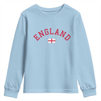Vintage England Flag Pride Youth Sweatshirt Patriotic St Georges Cross Heritage