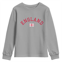 Vintage England Flag Pride Youth Sweatshirt Patriotic St Georges Cross Heritage