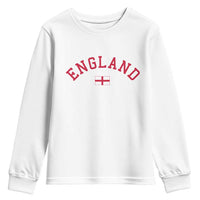 Vintage England Flag Pride Youth Sweatshirt Patriotic St Georges Cross Heritage