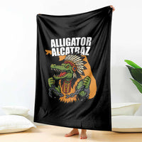 Native Alligator Alcatraz Throw Blanket Florida Gator Break The Chain - Wonder Print Shop
