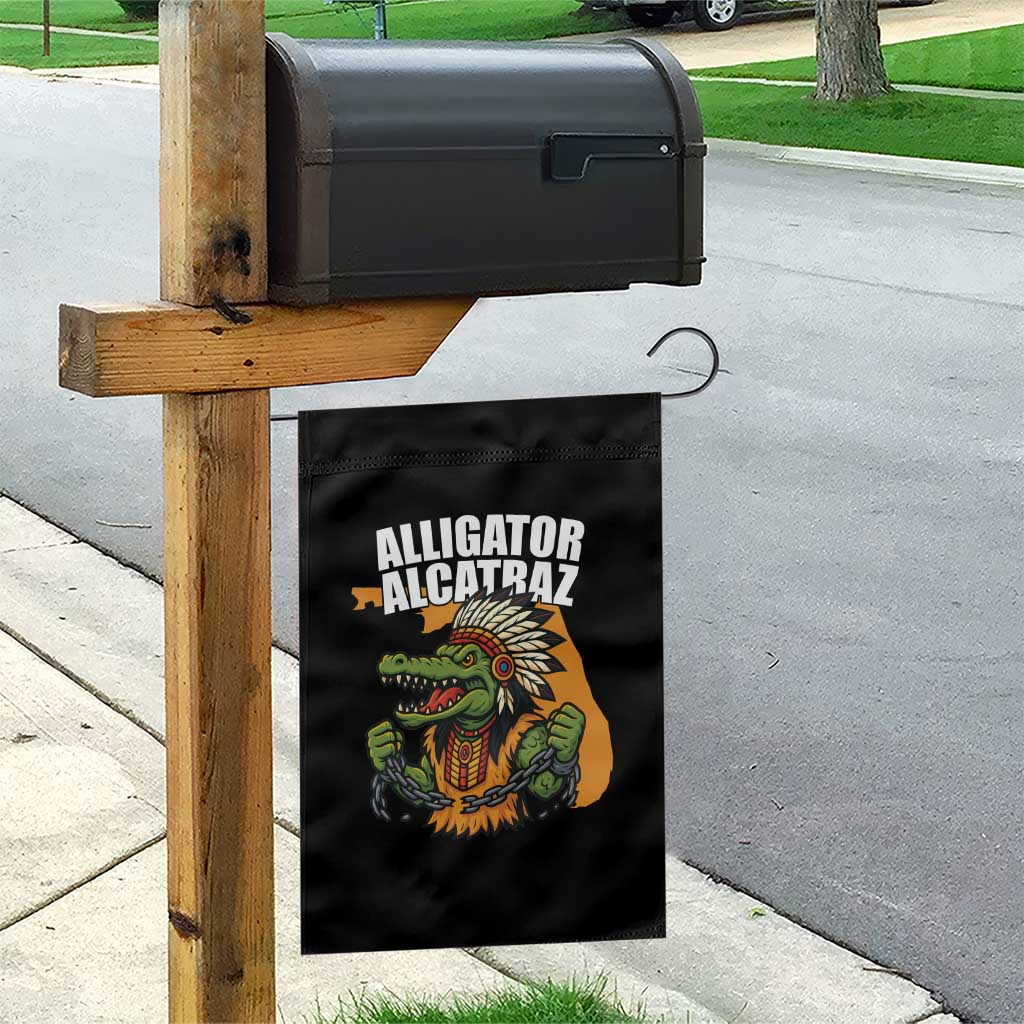 Native Alligator Alcatraz Garden Flag Florida Gator Break The Chain - Wonder Print Shop