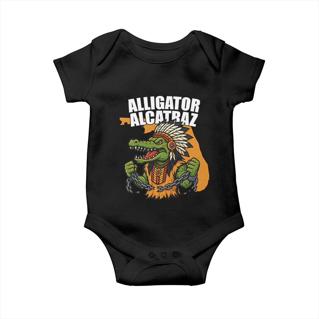 Native Alligator Alcatraz Baby Onesie Florida Gator Break The Chain - Wonder Print Shop