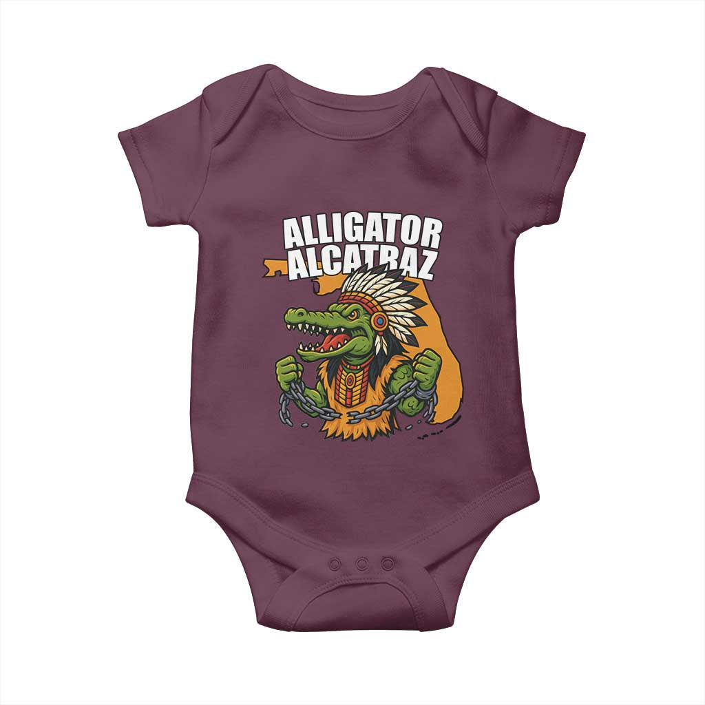 Native Alligator Alcatraz Baby Onesie Florida Gator Break The Chain - Wonder Print Shop