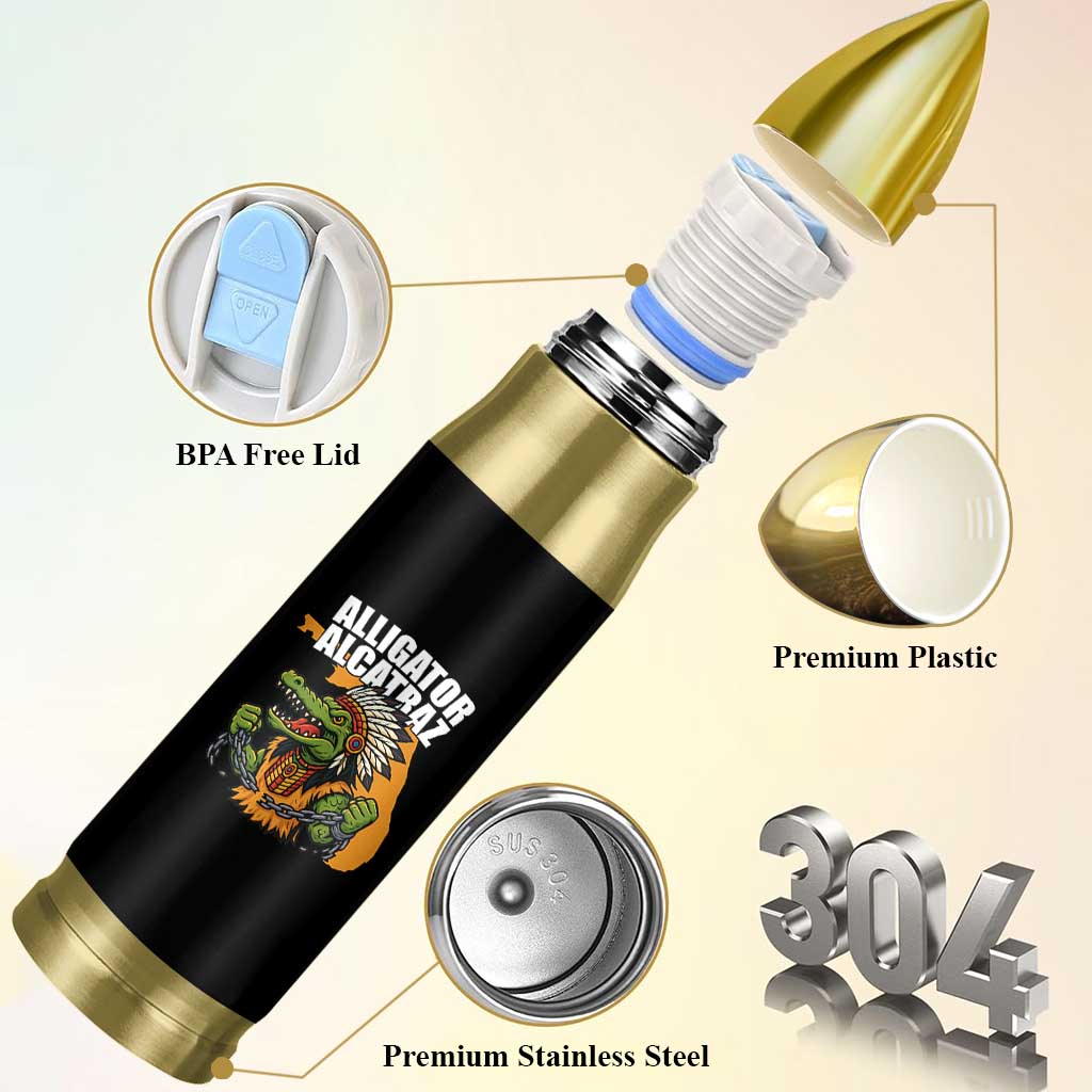 Native Alligator Alcatraz Bullet Tumbler Florida Gator Break The Chain - Wonder Print Shop