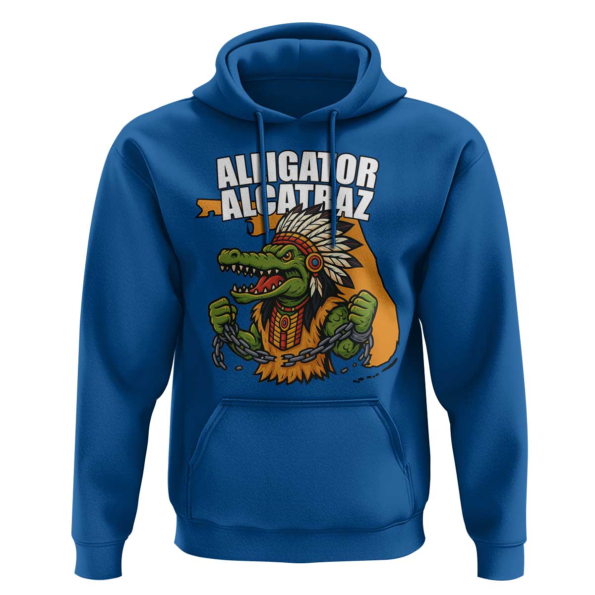 Native Alligator Alcatraz Hoodie Florida Gator Break The Chain - Wonder Print Shop