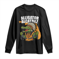 Native Alligator Alcatraz Long Sleeve Shirt Florida Gator Break The Chain - Wonder Print Shop