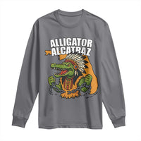 Native Alligator Alcatraz Long Sleeve Shirt Florida Gator Break The Chain - Wonder Print Shop