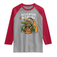 Native Alligator Alcatraz Raglan Shirt Florida Gator Break The Chain - Wonder Print Shop