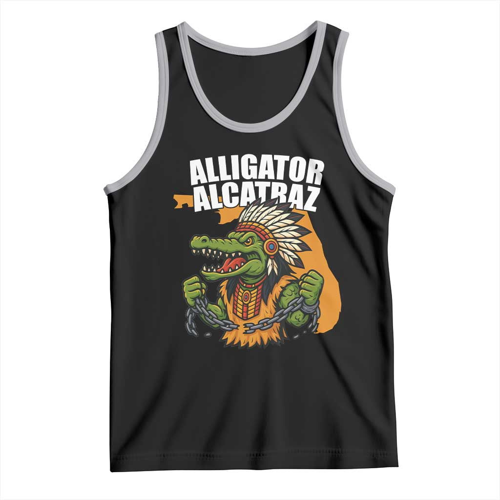 Native Alligator Alcatraz Tank Top Florida Gator Break The Chain - Wonder Print Shop